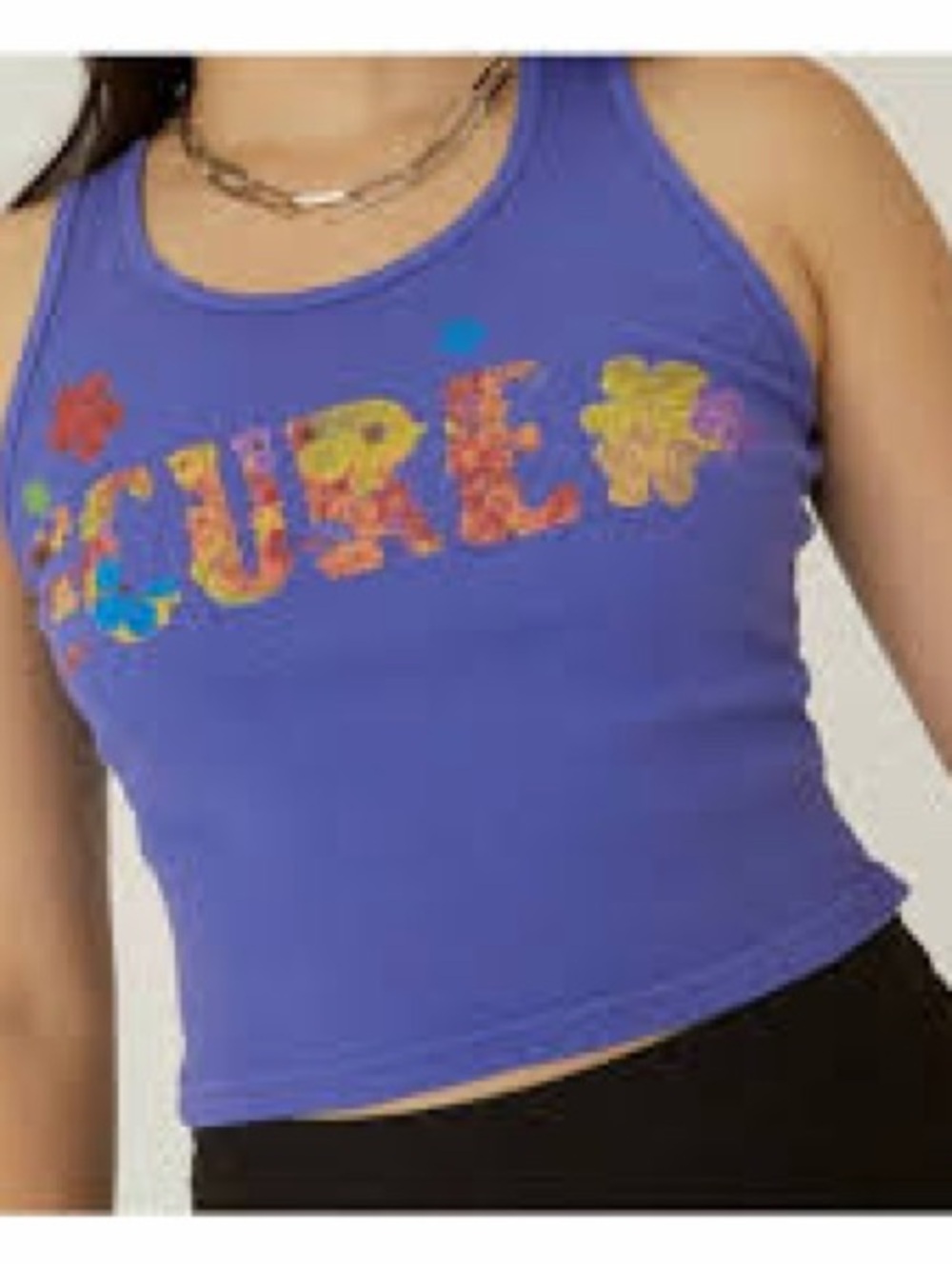 Daydreamer The Cure Flower Of Love Ribbed Tank Size Large NWT 80s